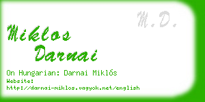 miklos darnai business card